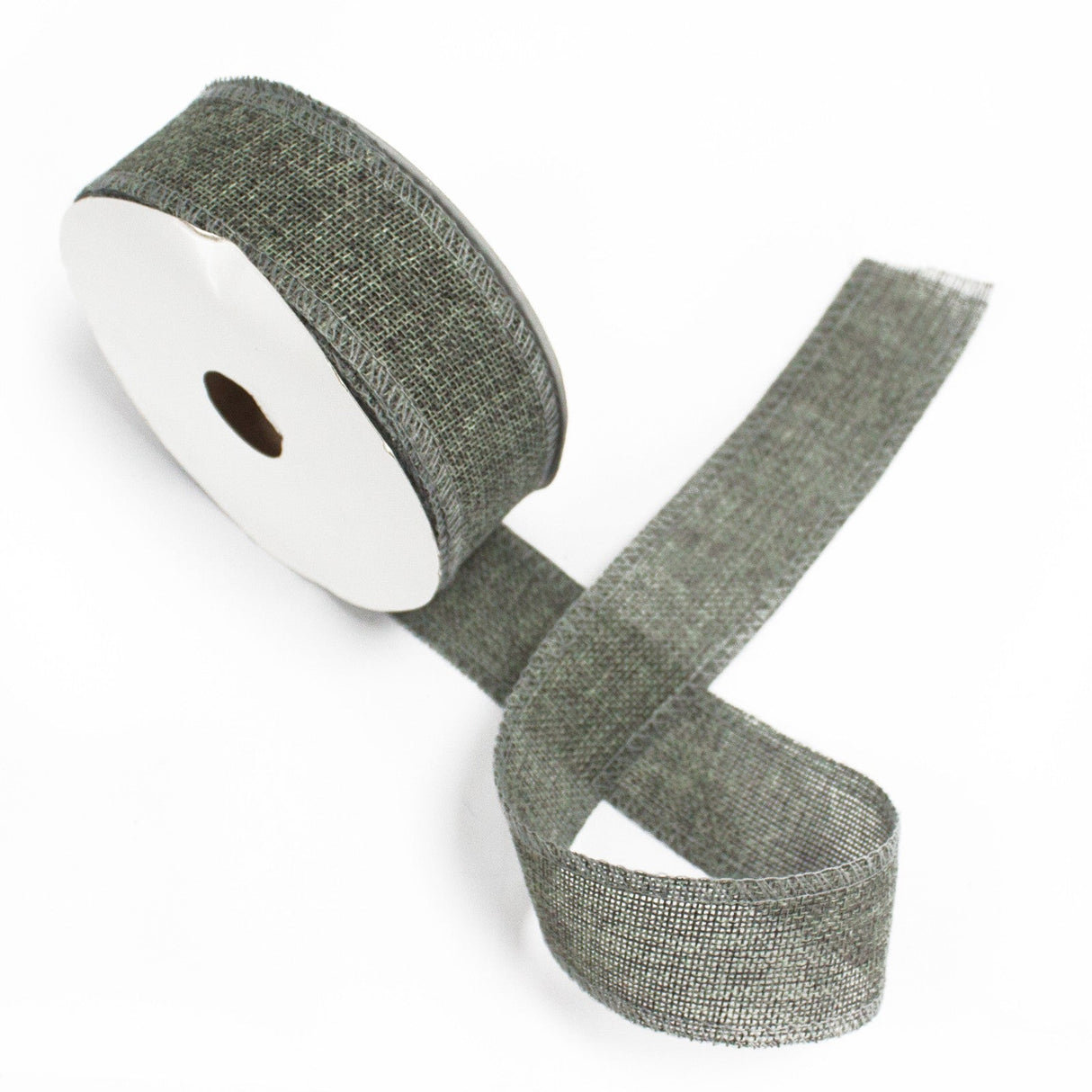 Natural Texture Ribbon 38mm x 20m - Charcoal - SHAMTAM.COM