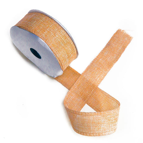 Natural Texture Ribbon 38mm x 20m - Vintage Orange - SHAMTAM.COM