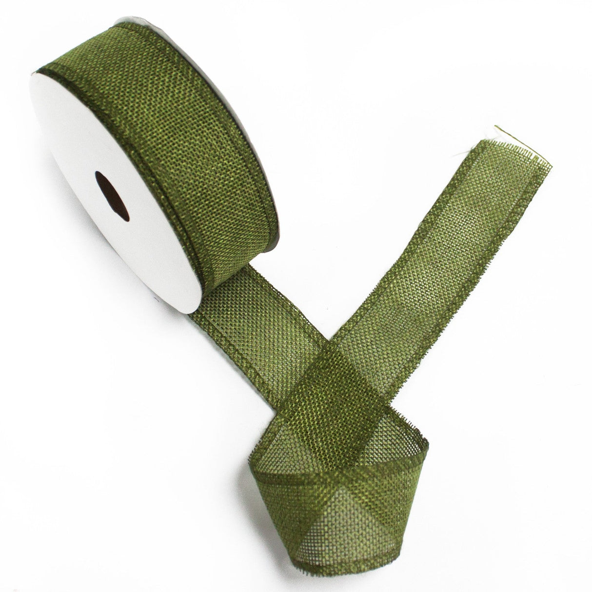 Natural Texture Ribbon 38mm x 20m - Xmas Green - SHAMTAM.COM