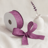 Natural Texture Ribbon French Lavender, 38mm x 20m - SHAMTAM.COM