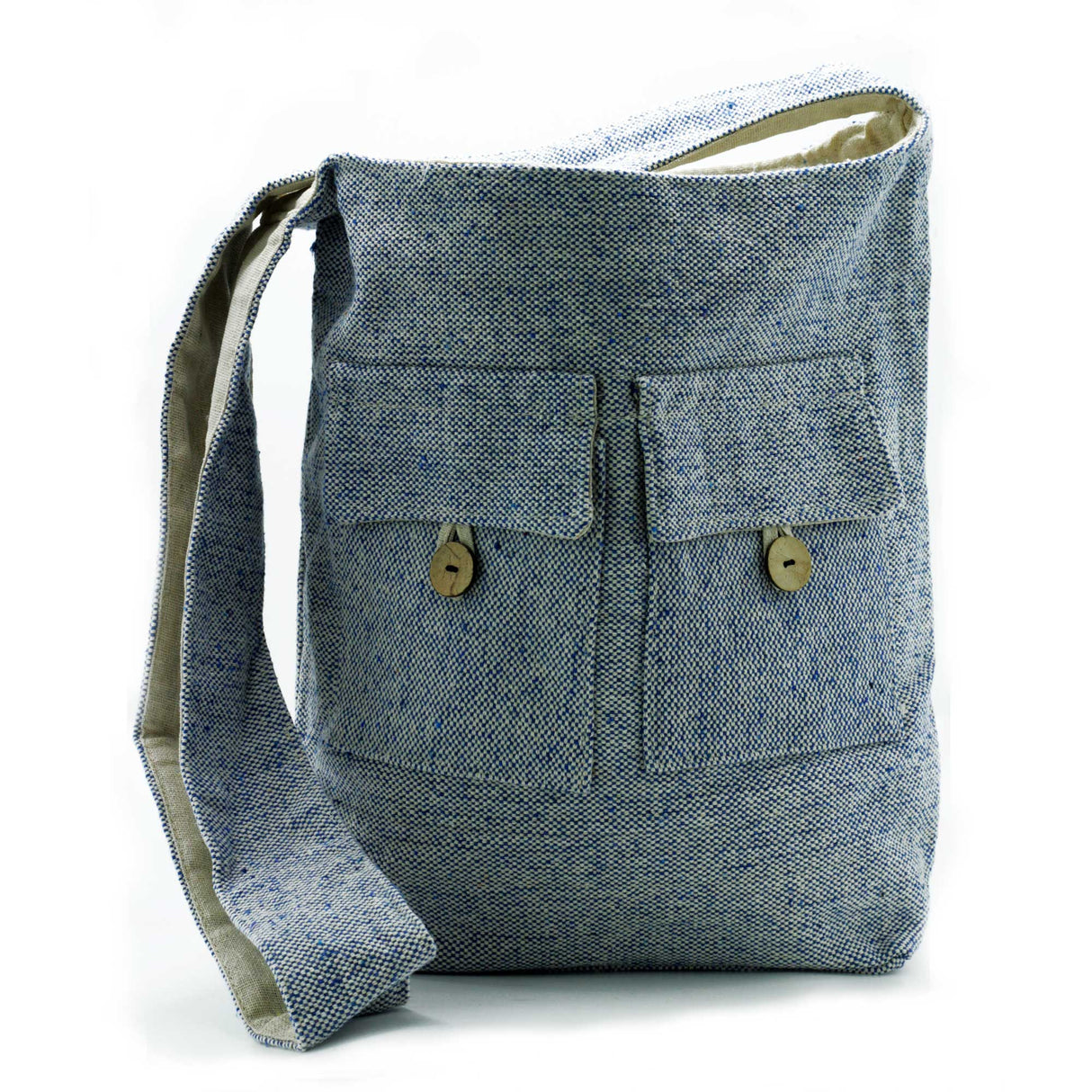 Tote Bag Natural Tones Two Pocket Bags - Comp Denim - Large - SHAMTAM.COM