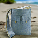 Natural Tones Two Pocket Bags - Comp Denim - Medium - SHAMTAM.COM