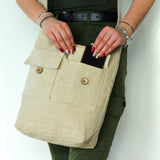 Natural Tones Two Pocket Bags - Natural - Large - SHAMTAM.COM