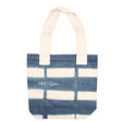 Tote Bag Natural Tye - Dye Cotton Bag (8oz) - 38x42x12cm - Grey Blocks - Natural Handle - SHAMTAM.COM