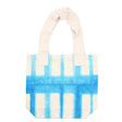 Natural Tye - Dye Cotton Bag (8oz) - 38x42x12cm - Sky Blue Blocks - Natural Handle - SHAMTAM.COM