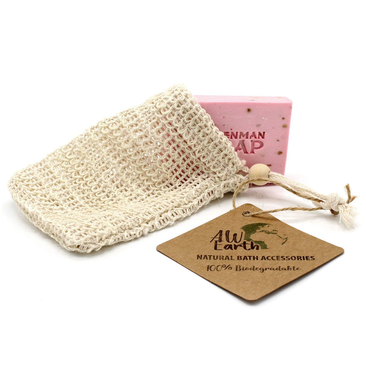 Nature Soap Bag - Washed Jute - SHAMTAM.COM