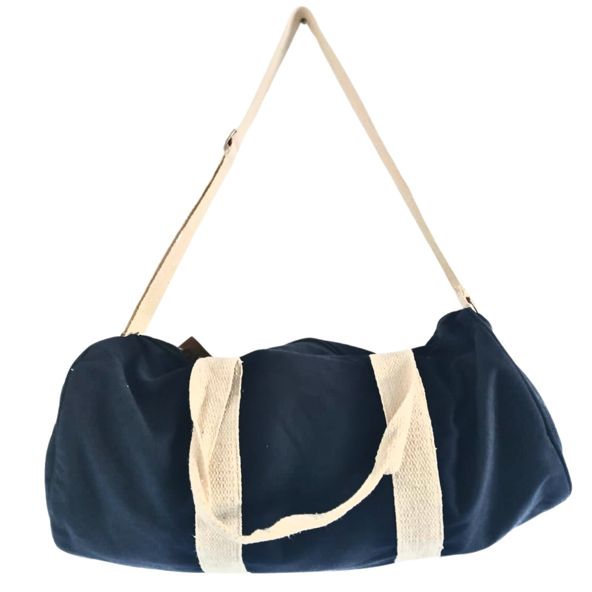 Navy Blue Duffel Gym Bag with Adjustable Strap and Light - Colored Handles - Perfect for Travel and Fitness - SHAMTAM.COM