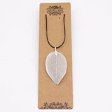 Necklace - Bravery Leaf - Silver - SHAMTAM.COM