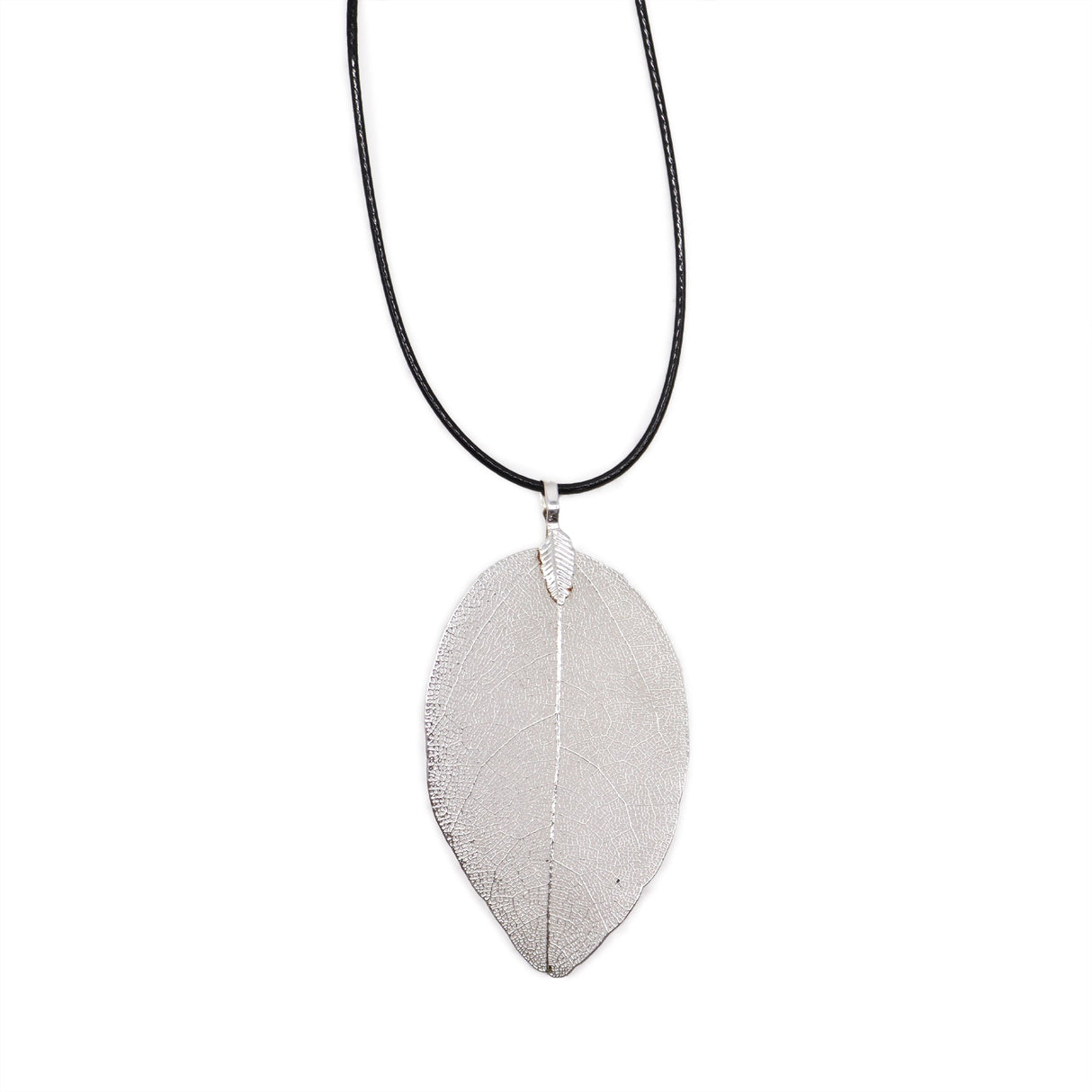 Necklace - Bravery Leaf - Silver - SHAMTAM.COM