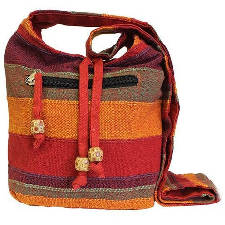 Nepal Sling Bag - Sunset Reds - SHAMTAM.COM