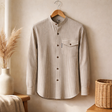 Camisa Grandad Nomad Sari - Piedra Gris - Grande