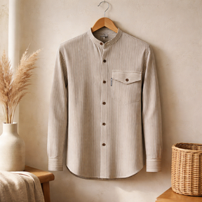 Camisa Grandad Nomad Sari - Piedra Gris - Grande