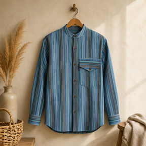 Camisa Nomad Sari Grandad - Turquesa - XL