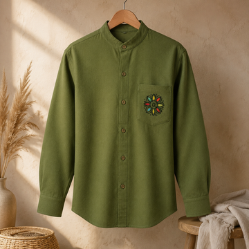 Nomad Sari Kathmandu Gömlek - Orman Yeşili - XXL