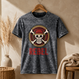 Nomad Sari Stonewashed Pamuk Tişört - Rebel - Kömür Grisi - Large