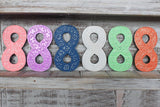 Number "8" - Assorted Colours - 15cm - SHAMTAM.COM