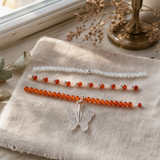 Nymph Spirit Gemstone Bracelet Set - Blood Moon — styled in a warm, naturally lit interior