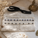 Nymph Spirit Gemstone Bracelet Set - Northern Lights — styled in a warm, naturally lit interior