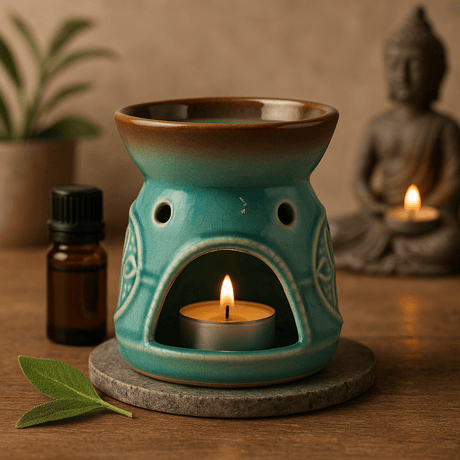 Oil Burner and Wax Melt Burner - Turquoise - SHAMTAM.COM