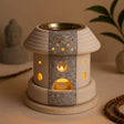 Oil Burner Lantern, Indonesian Sandstone - SHAMTAM.COM
