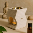 Oil Burner - Sandstone Stepped Wave - SHAMTAM.COM