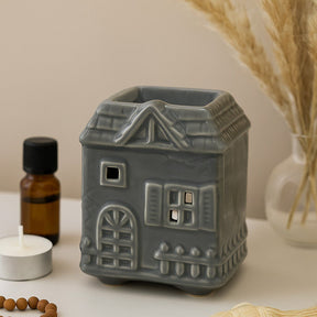 Oil Burner Townhouse, Grey - SHAMTAM.COM