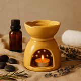 Oil Burner Tree of Life Ceramic Honey - SHAMTAM.COM