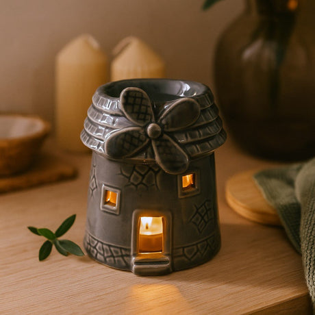 Oil Burner Windmill Grey - SHAMTAM.COM