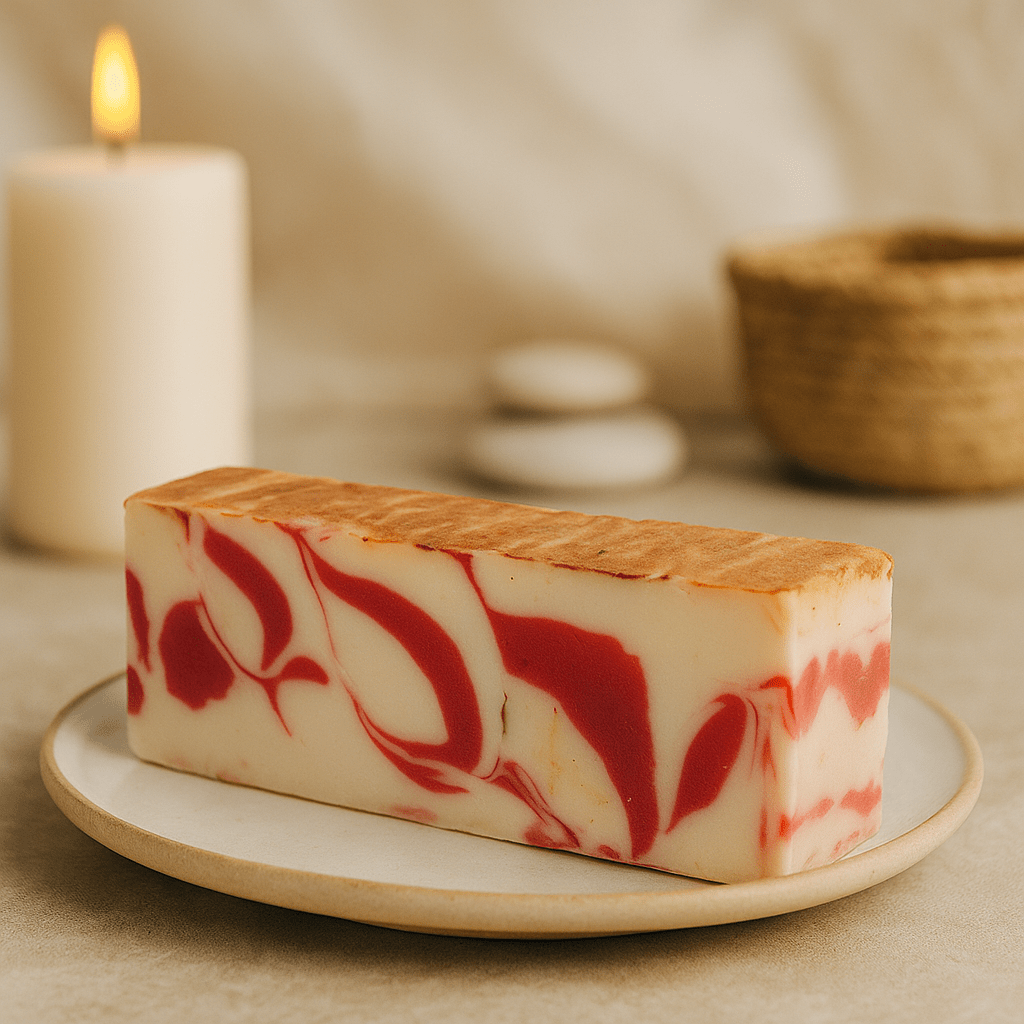 Olive Oil Cold Process Soap Slice - Red Clay - SHAMTAM.COM