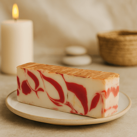 Olive Oil Cold Process Soap Slice - Red Clay - SHAMTAM.COM