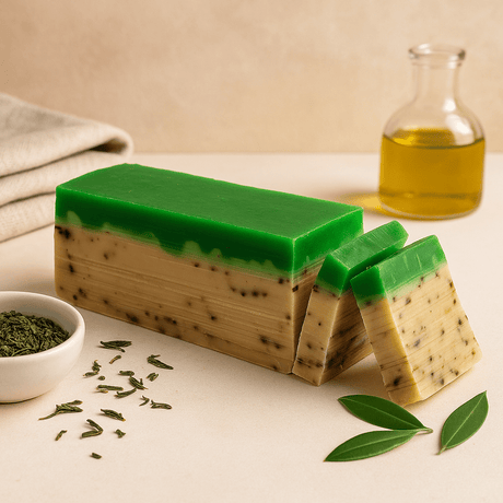 Olive Oil Soap Loaf, Green Tea - SHAMTAM.COM