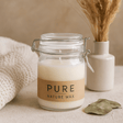 Olive Wax Jar Candle White 120x70 - SHAMTAM.COM