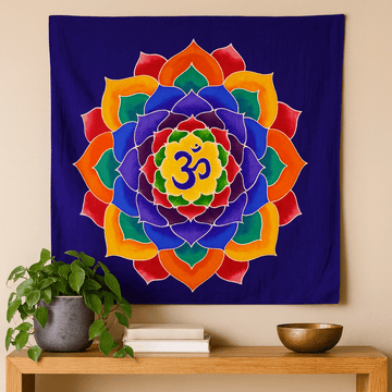 Om Yaşam Çiçeği Sanatı 110x98cm