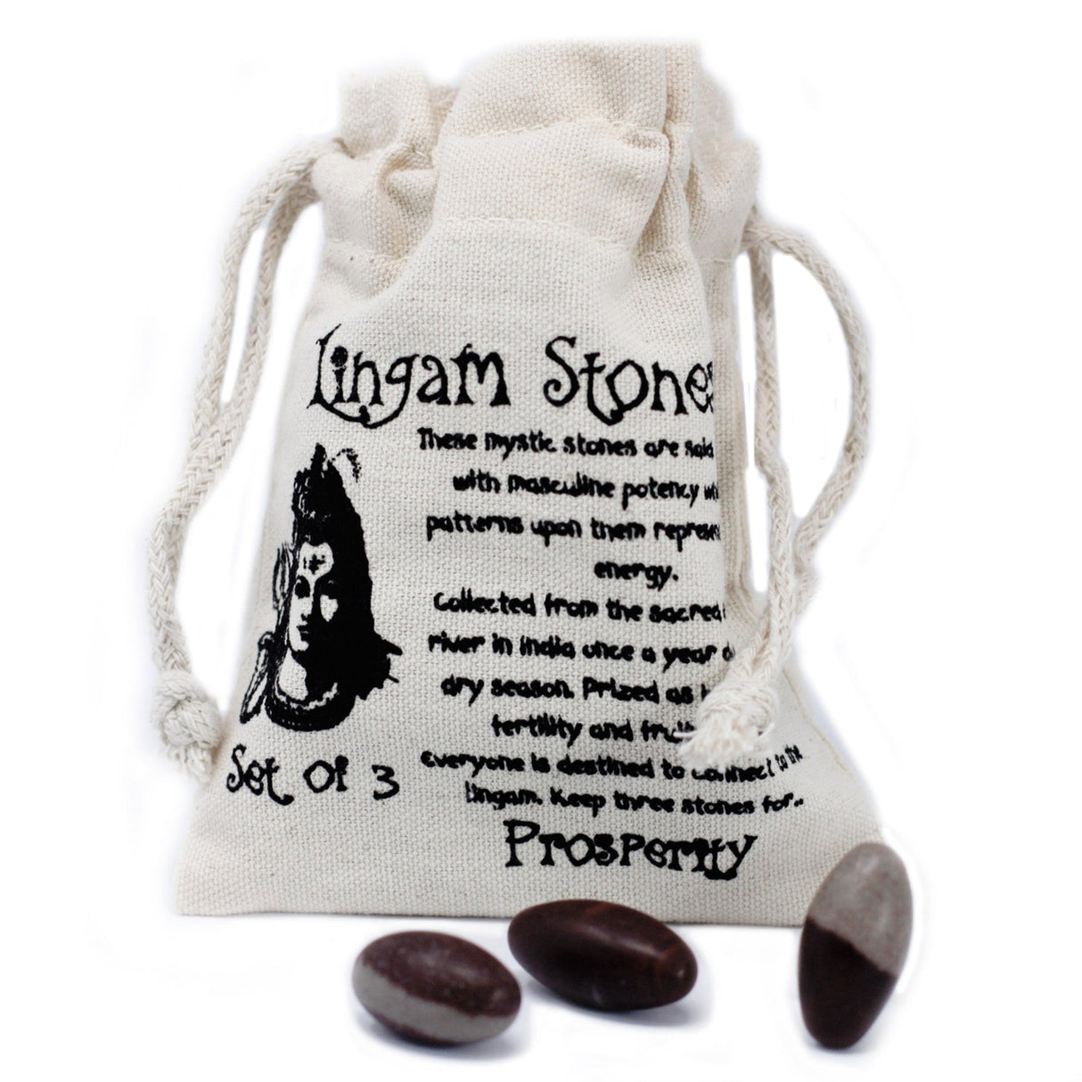 Shiva Lingam Stones 1" - 3 Stones - SHAMTAM.COM