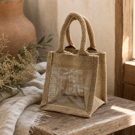 One Window Jar & Gift Bag 12 × 12 × 13 cm — styled in a warm, naturally lit interior