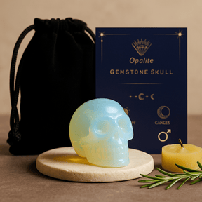 Opalite Crystal Skull 40x30x28mm - SHAMTAM.COM