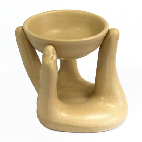 Open Hands Oil Burner - Tan - SHAMTAM.COM