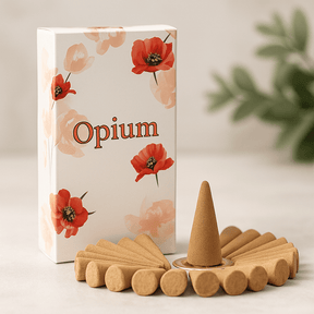 Opium Incense Cones 15 Count With Holder Stamford - SHAMTAM.COM