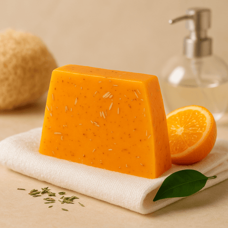 Orange Handmade Soap Loaf 100g - SHAMTAM.COM