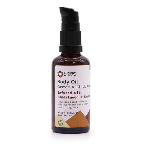 Sandalwood & Myrrh Body Oil Organic 50ml - SHAMTAM.COM