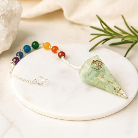 Orgonite Chakra Dowsing Pendulum Om Symbol - SHAMTAM.COM