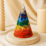 Orgonite Cone Chakra Copper Crystals Gemstones 80mm - SHAMTAM.COM