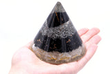 Orgonite Cone - Selenite and Black Tourmaline Copper - 90 mm - SHAMTAM.COM