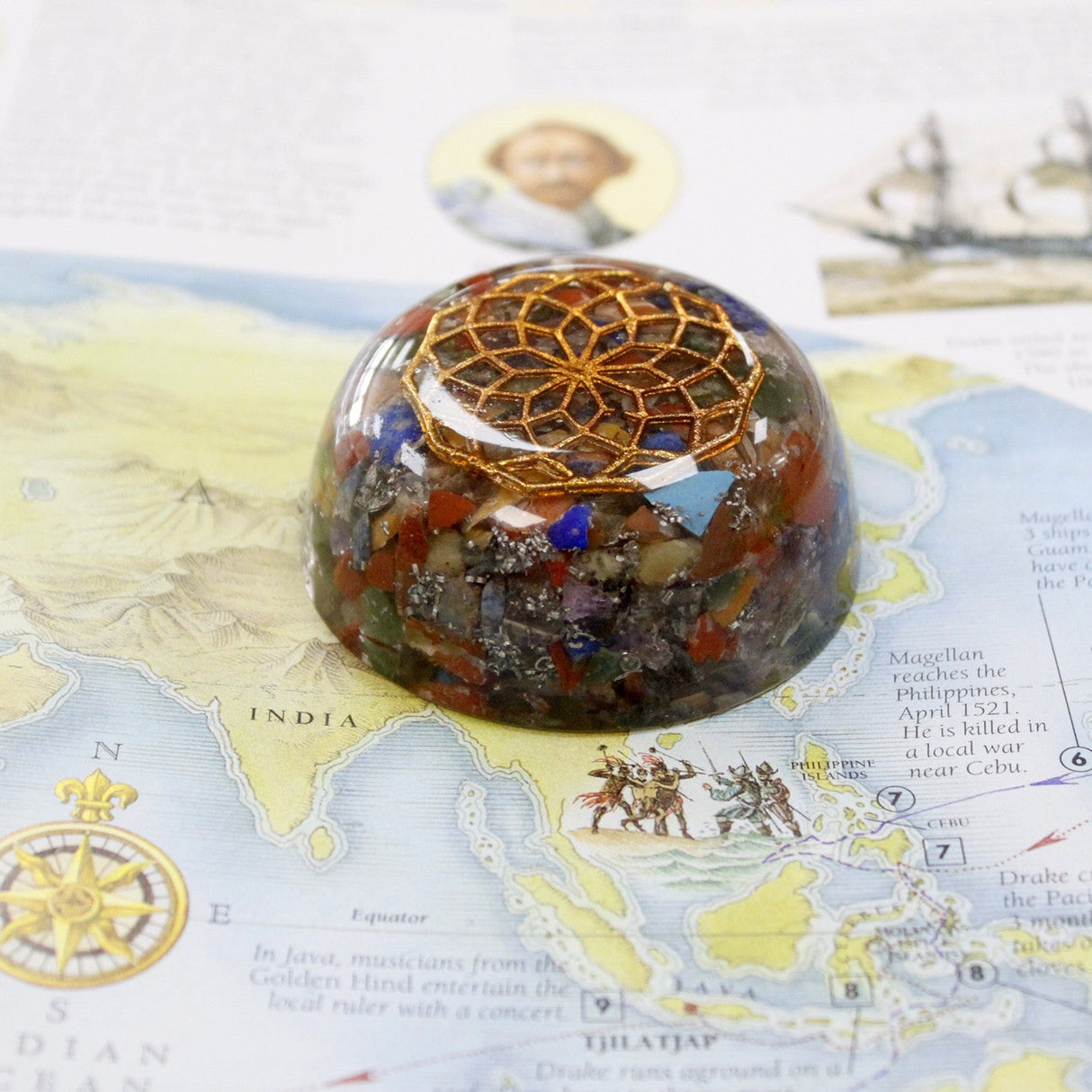 Orgonite Energy Dome - Multi Stone - SHAMTAM.COM