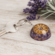 Orgonite Keychain Amethyst Mandala Heart - SHAMTAM.COM