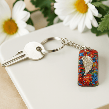 Orgonit nøglering talisman med ædelstensflager