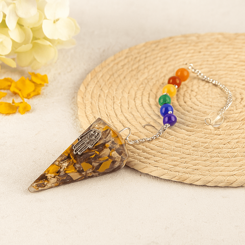 Orgonite Pendulum Chakra Hamsa - SHAMTAM.COM