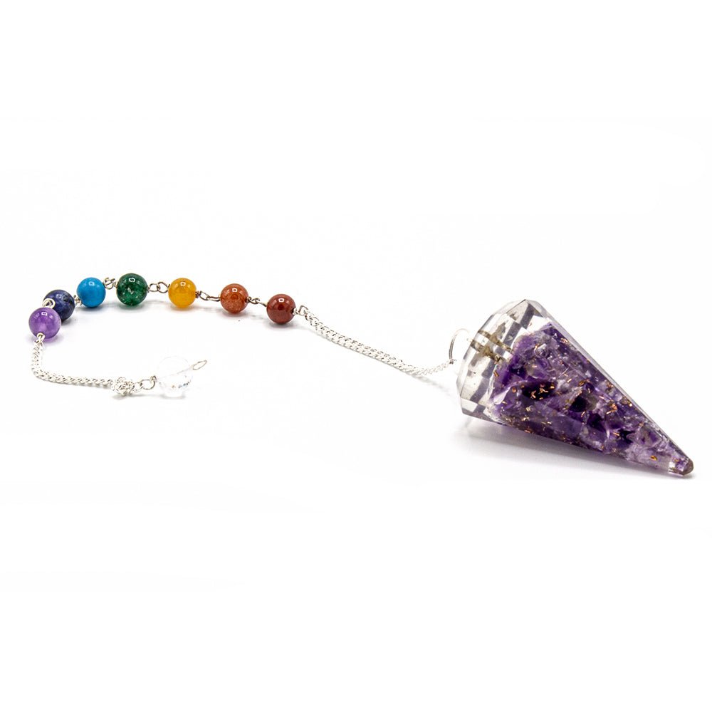 Orgonite Power Chakra Pendulum - Amethyst - SHAMTAM.COM