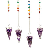 Orgonite Power Chakra Pendulum - Amethyst - SHAMTAM.COM