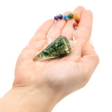 Orgonite Power Chakra Pendulum - Green Aventurine - SHAMTAM.COM